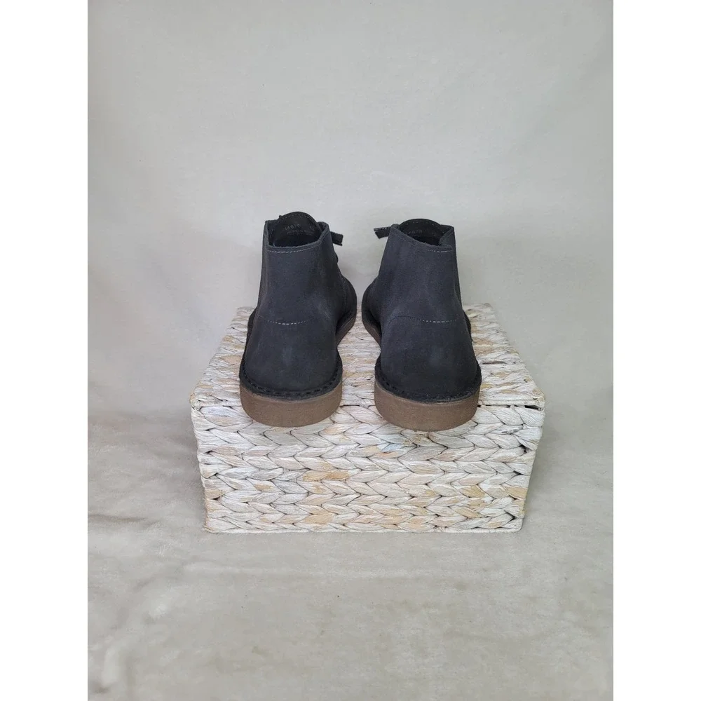 J.Crew MacAlister Suede Desert Chukka Boots Made in Italy Charcoal Black Size 12